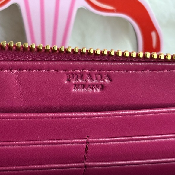 Prada Fuchsia Quilted Wallet - Picture 4 of 12